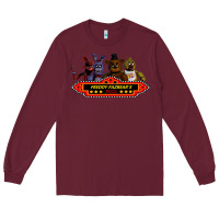 Burgundy FREDDY FAZBEAR'S Long Sleeve Tee - linhVisuals