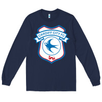Navy cardiff-city-fc Long Sleeve Tee - linhVisuals