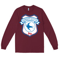 Burgundy cardiff-city-fc Long Sleeve Tee - linhVisuals