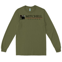Army Green Mitchell College Long Sleeve Tee - linhVisuals