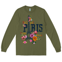 Army Green PARIS Long Sleeve Tee - linhVisuals