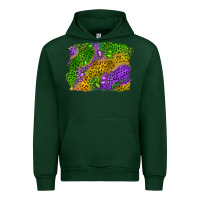 Forest Green mardi gras leopard gemstone background Urban Hoodie - RanaPortraitStore