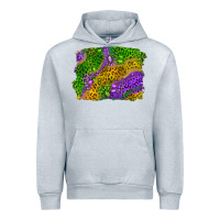 Heather Grey mardi gras leopard gemstone background Urban Hoodie - RanaPortraitStore