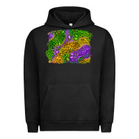 Pigment Black mardi gras leopard gemstone background Urban Hoodie - RanaPortraitStore