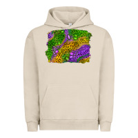 Pigment French Oak mardi gras leopard gemstone background Urban Hoodie - RanaPortraitStore