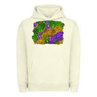 Pigment Pistachio mardi gras leopard gemstone background Urban Hoodie - RanaPortraitStore