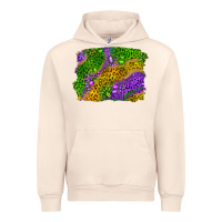 Sandshell mardi gras leopard gemstone background Urban Hoodie - RanaPortraitStore