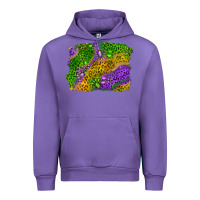 Tulip mardi gras leopard gemstone background Urban Hoodie - RanaPortraitStore