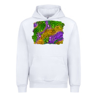 White mardi gras leopard gemstone background Urban Hoodie - RanaPortraitStore