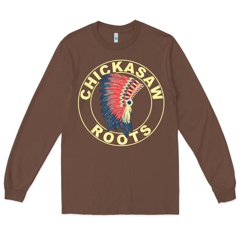 Chickasaw Roots Headdress Native American Chickasaw Nation Long Sleeve Tee by linhVisuals | Teevron