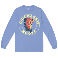 Colony Blue chickasaw roots headdress native american chickasaw nation Long Sleeve Tee - linhVisuals