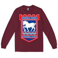 Burgundy ipswich-town-fc Long Sleeve Tee - linhVisuals