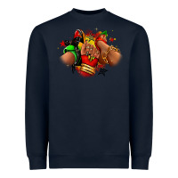 Navy Juneteenth sneaker and heel afro woman Heavyweight Sweatshirt - RanaPortraitStore