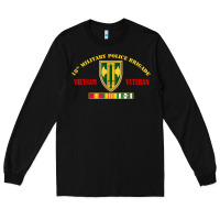 Black 18th military police brigade vietnam veteran veterans day Long Sleeve Tee - linhVisuals
