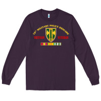 Plum 18th military police brigade vietnam veteran veterans day Long Sleeve Tee - linhVisuals