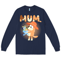 Navy Bluey Mum Long Sleeve Tee - linhVisuals