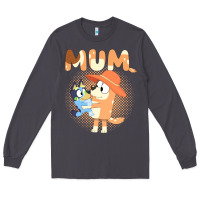 Smoke Bluey Mum Long Sleeve Tee - linhVisuals