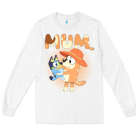White Bluey Mum Long Sleeve Tee - linhVisuals