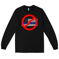 Black anti police state tee Long Sleeve Tee - linhVisuals