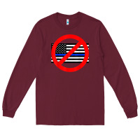 Burgundy anti police state tee Long Sleeve Tee - linhVisuals
