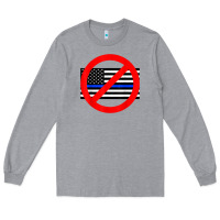 Heather Grey anti police state tee Long Sleeve Tee - linhVisuals