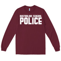 Burgundy australian federal police Long Sleeve Tee - linhVisuals