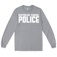 Heather Grey australian federal police Long Sleeve Tee - linhVisuals