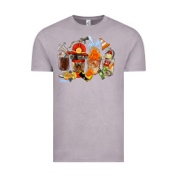 Vintage Zinc Firefighter Coffee Cups Vintage Tee - FaDigitalArtStudio