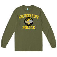 Army Green kentucky state police Long Sleeve Tee - linhVisuals