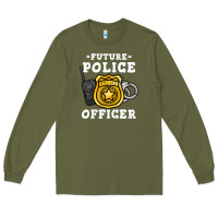 Army Green kids future police officer policeman Long Sleeve Tee - linhVisuals