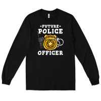 Black kids future police officer policeman Long Sleeve Tee - linhVisuals