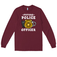 Burgundy kids future police officer policeman Long Sleeve Tee - linhVisuals