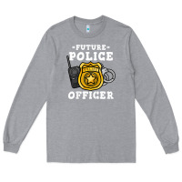 Heather Grey kids future police officer policeman Long Sleeve Tee - linhVisuals