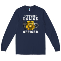 Navy kids future police officer policeman Long Sleeve Tee - linhVisuals
