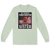 Matcha my favorite firefighter calls me sister. Long Sleeve Tee - linhVisuals