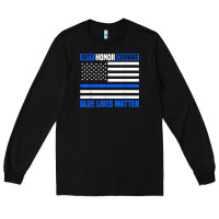 Black blue lives matter for police officer Long Sleeve Tee - linhVisuals