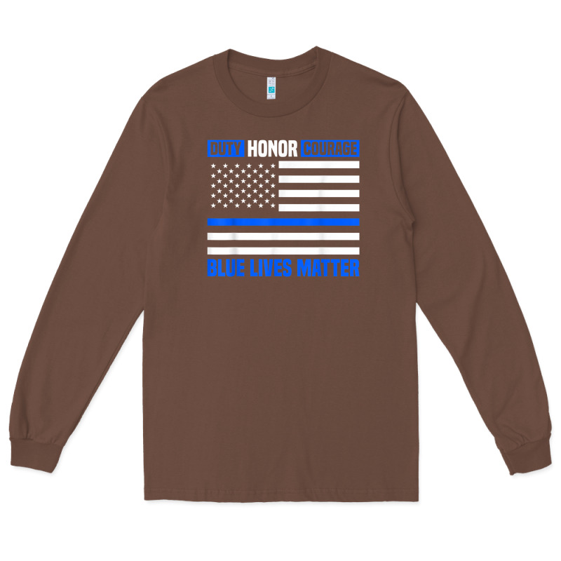 Blue Lives Matter For Police Officer Long Sleeve Tee by linhVisuals | Teevron