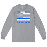 Heather Grey blue lives matter for police officer Long Sleeve Tee - linhVisuals