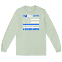 Matcha blue lives matter for police officer Long Sleeve Tee - linhVisuals