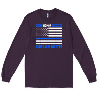 Plum blue lives matter for police officer Long Sleeve Tee - linhVisuals