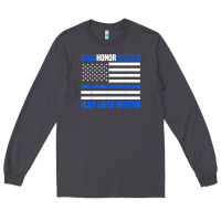 Smoke blue lives matter for police officer Long Sleeve Tee - linhVisuals