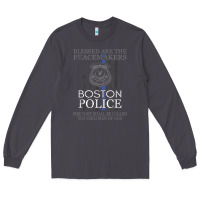 Smoke boston police shirt saint michael police officer prayer Long Sleeve Tee - linhVisuals