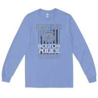 Colony Blue boston police shirt saint michael police officer prayer Long Sleeve Tee - linhVisuals