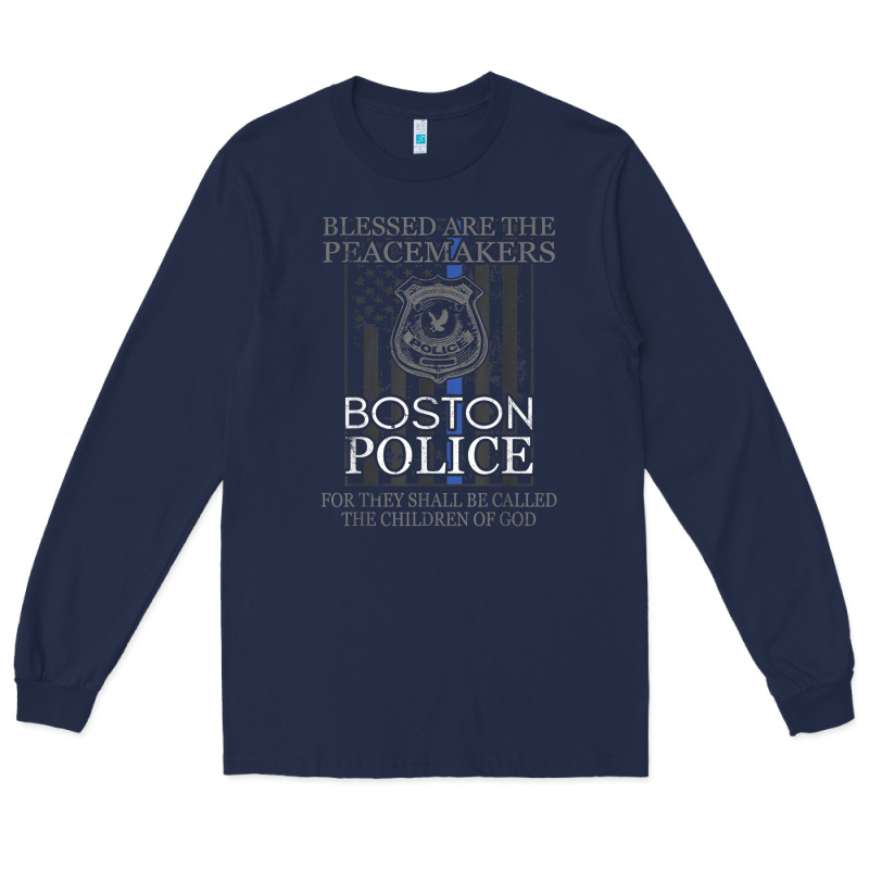 Boston Police Shirt Saint Michael Police Officer Prayer Long Sleeve Tee by linhVisuals | Teevron