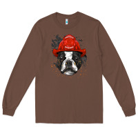 Chestnut boston terrier firefighter boston terrier dog lover premium Long Sleeve Tee - linhVisuals
