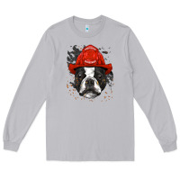 Moon Dust boston terrier firefighter boston terrier dog lover premium Long Sleeve Tee - linhVisuals