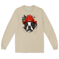 Mushroom boston terrier firefighter boston terrier dog lover premium Long Sleeve Tee - linhVisuals