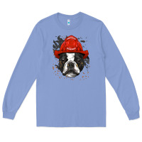 Colony Blue boston terrier firefighter boston terrier dog lover premium Long Sleeve Tee - linhVisuals