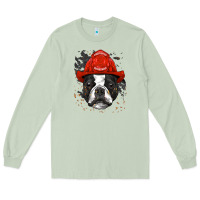 Matcha boston terrier firefighter boston terrier dog lover premium Long Sleeve Tee - linhVisuals