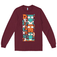 Burgundy oke 15 Long Sleeve Tee - linhVisuals